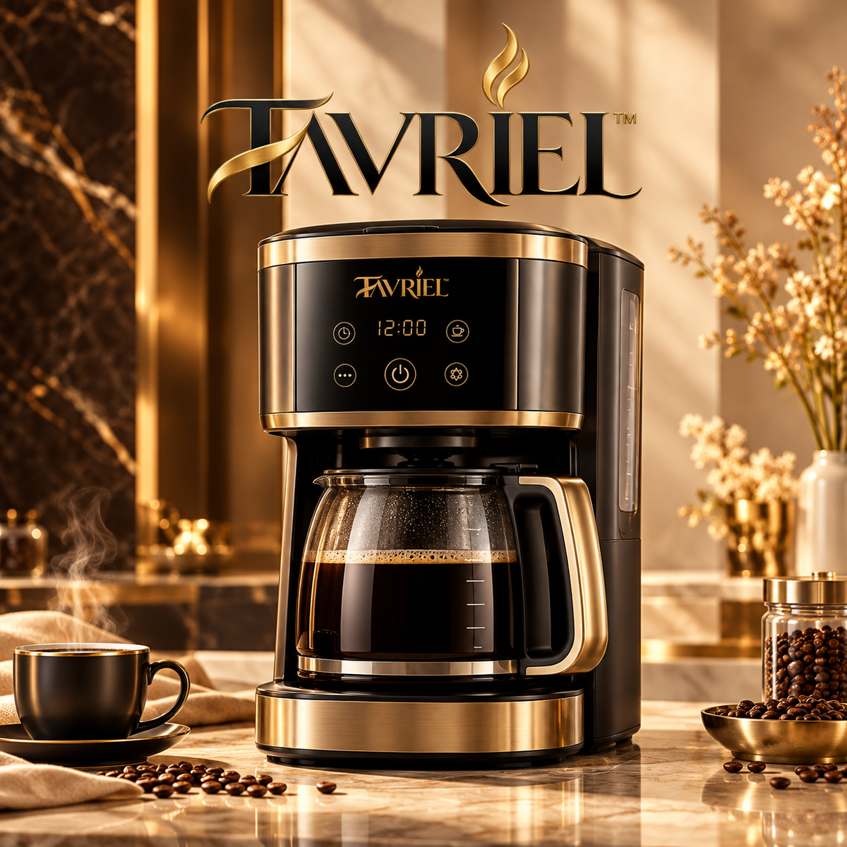 TAVRIEL™ Nocturne 12-Cup Programmable Coffee Maker