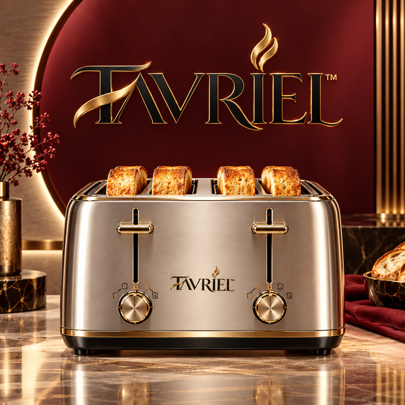 TAVRIEL™ Gilded 4-Slice Stainless Steel Toaster